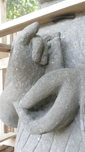 Product image 6 of the product “Seated Buddha, 209cm high, natural green ”